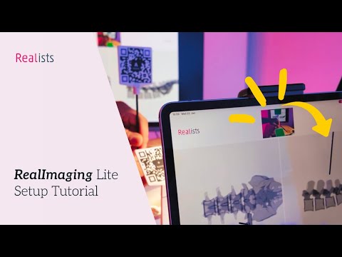 RealImaging Lite app showing simulated X ray on an iPad